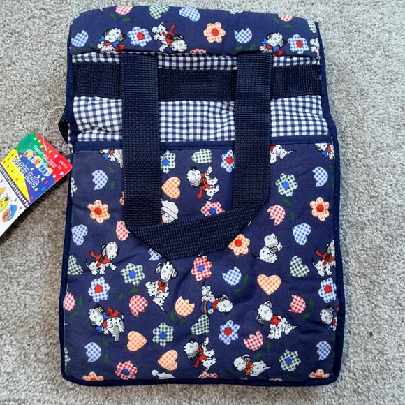 Elegant Kids 2000 Vintage Diaper Bag Navy Gingham Puppy Cat EK22114 NWT USA - Picture 3 of 13